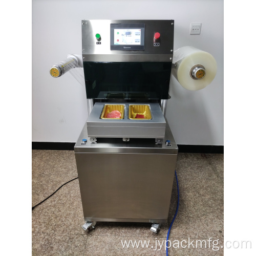 Semi automatic disposable bento tray sealing machine